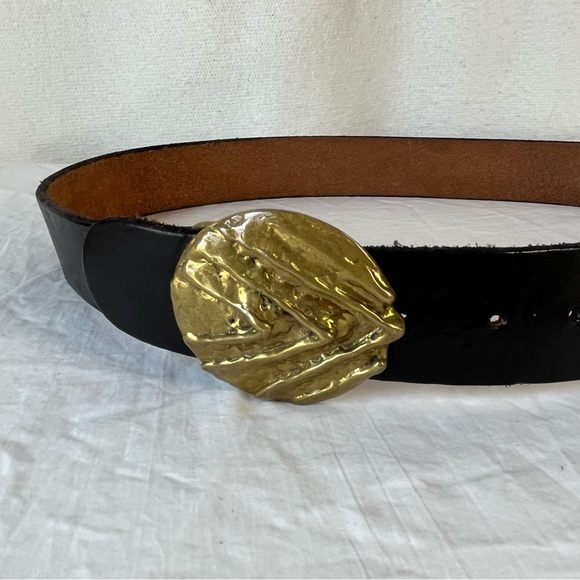 Stephen Burr handmade solid brass MCM 70’s modern artist vintage belt buckle - Picture 14 of 16